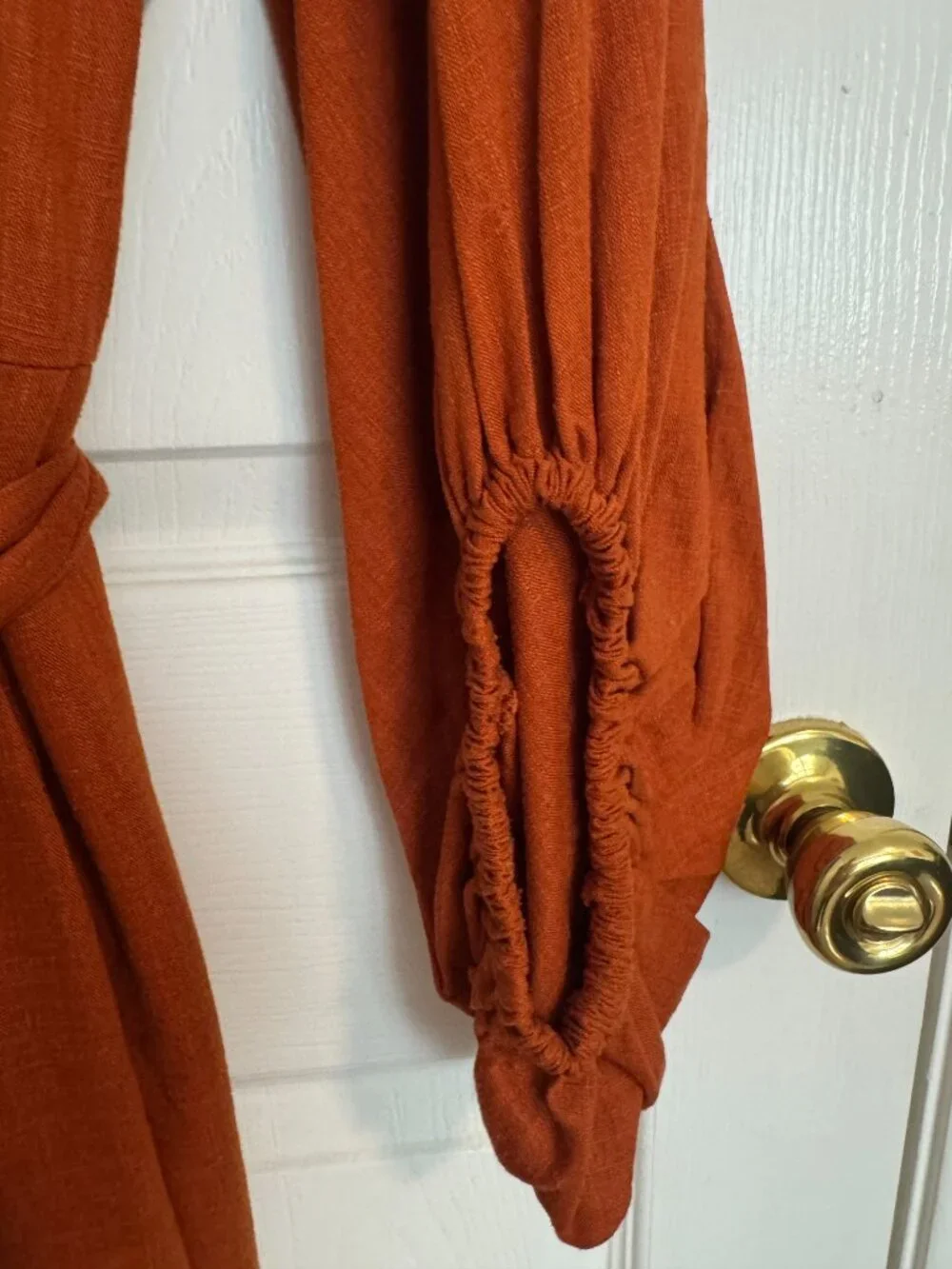 ELOQUII Rust Orange Long-sleeved jumpsuit